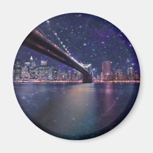 Spacey Manhattan Skyline Magneet (Voorkant)