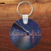 Spacey Manhattan Skyline Sleutelhanger (Voorkant)
