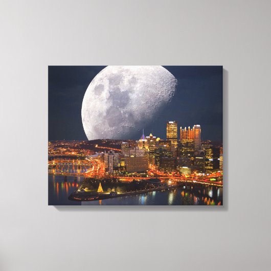 Spacey Pittsburgh Canvas Afdruk (Voorkant)