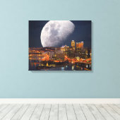 Spacey Pittsburgh Canvas Afdruk (Insitu (Houten vloer))