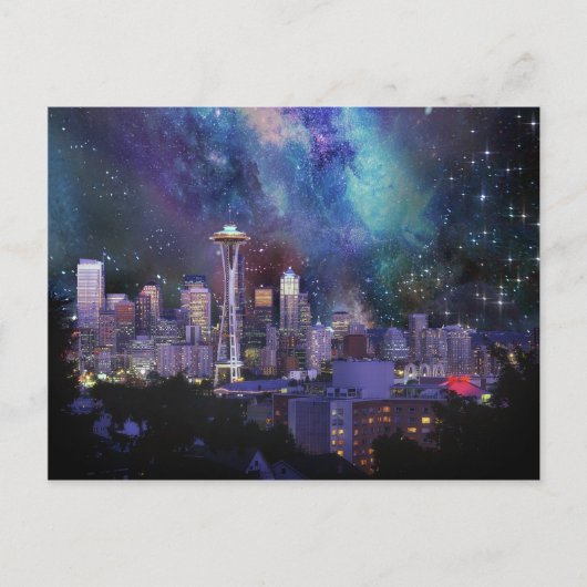 Spacey Seattle Briefkaart (Voorkant)