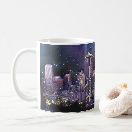 Spacey Seattle Koffiemok (Met donut)