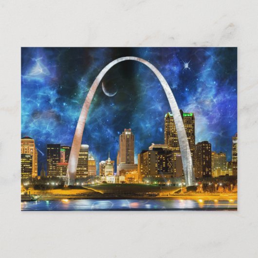 Spacey St. Louis Skyline Briefkaart (Voorkant)