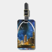 Spacey St. Louis Skyline Canvas tas Bagagelabel (Voorkant verticaal)