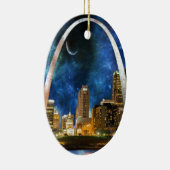 Spacey St. Louis Skyline Keramisch Ornament (Rechts)
