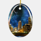 Spacey St. Louis Skyline Keramisch Ornament (Voorkant)