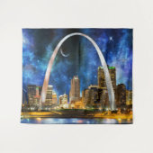Spacey St. Louis Skyline Wandkleed (Voorkant (horizontaal))