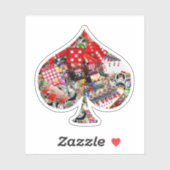 Spade Playing Card Shape - Gamblers Delight Sticker (Vel)