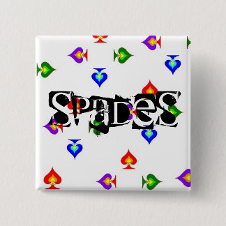 Spade Vierkante Button 5,1 Cm