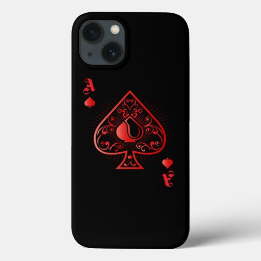 Spades Poker Ace Casino Case-Mate iPhone Case (Achterkant)