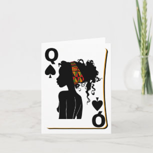 Spades Queen Kaart Afro Amerikaanse zwarte geschie