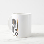 Spades Queen Kaart Afro Amerikaanse zwarte geschie Koffiemok (Voorkant links)