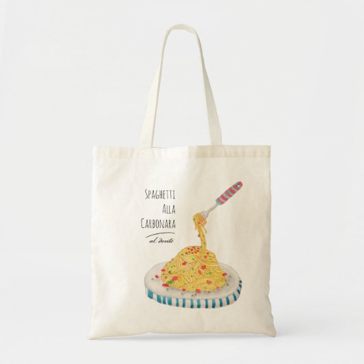 Spaghetti Alla Carbonara Tote Bag (Voorkant)
