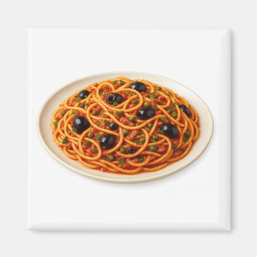 Spaghetti alla Puttanesca Magnet (Devant)