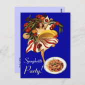 SPAGHETTI ARTIJ DANCE, ITALIAANSE KITCHEN EN TOMAT BRIEFKAART (Voorkant / Achterkant)