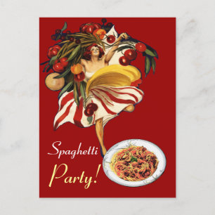 SPAGHETTI ARTIJ DANCE, ITALIAANSE KITCHEN EN TOMAT BRIEFKAART