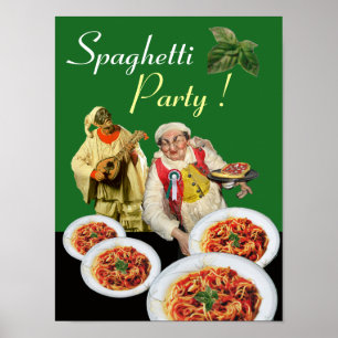 SPAGHETTI ARTIJ Italiaanse kaas en pulcinella Gree Poster