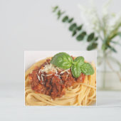 Spaghetti bolognese briefkaart (Staand voorkant)