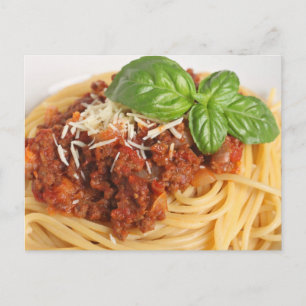 Spaghetti bolognese briefkaart