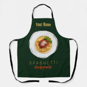 Spaghetti bolognese pasta nodele gourmet chef schort (Voorkant)