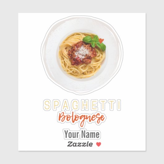 Spaghetti bolognese pasta nodele gourmet chef sticker (Vel)