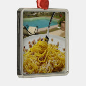 Spaghetti Carbonara Metalen Ornament (Rechts)
