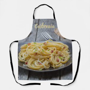 Spaghetti Carbonara Pasta met Bacon en Parmesan Schort