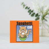 Spaghetti Cat Frenzy Briefkaart (Staand voorkant)