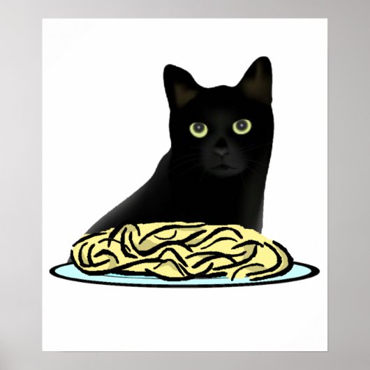Spaghetti Cat Poster (Voorkant)