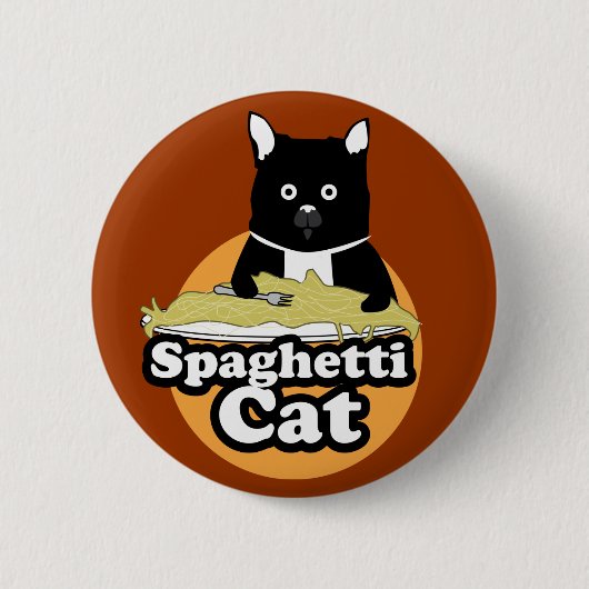 Spaghetti Cat Ronde Button 5,7 Cm (Voorkant)
