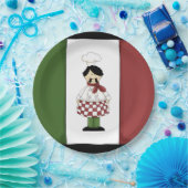 Spaghetti dîner italien chef assiettes papier (Fête)