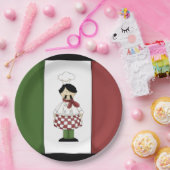 Spaghetti dîner italien chef assiettes papier (Fête)