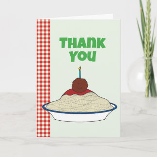 Spaghetti en Balletjes Bedankkaart