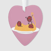 Spaghetti en gehaktballen pasta noedels Italiaans  Ornament (voorkant)