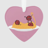 Spaghetti en gehaktballen pasta noedels Italiaans  Ornament (voorkant)