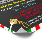 Spaghetti fondsenwerving evenement sjabloon poster (Hoek)