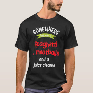 Spaghetti-gehaktballen en een sappe t-shirt