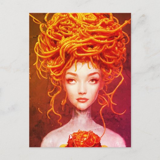 Spaghetti Goddess Briefkaart (Voorkant)