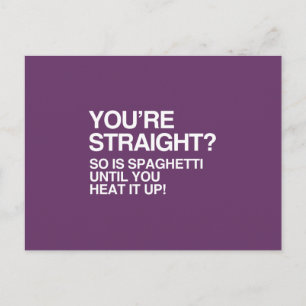 SPAGHETTI IS RECHTSTREEKS TOTDAT U HET OPHOORT BRIEFKAART