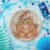 Spaghetti Kitty, Orange, Assiettes en Papier (Fête)