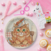 Spaghetti Kitty, Orange, Assiettes en Papier (Fête)