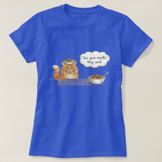 Spaghetti Kitty, Orange, T-Shirt (Design voorkant)