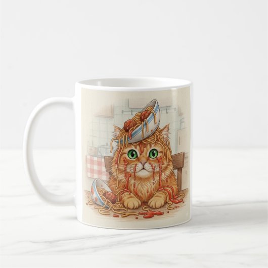 Spaghetti Kitty, Orange, Tasse à café (Gauche)