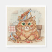 Spaghetti Kitty, Oranje, Servetten