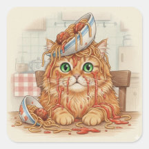 Spaghetti Kitty, Oranje, Stickers