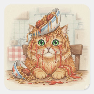 Spaghetti Kitty, Oranje, Stickers