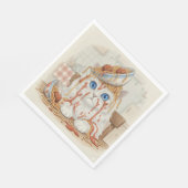 Spaghetti Kitty, Wit, Servetten (Hoek)