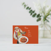 SPAGHETTI & MANDOLIN ITALIAANSE KITCHEN, sinaasapp Visitekaartje (Staand voorkant)