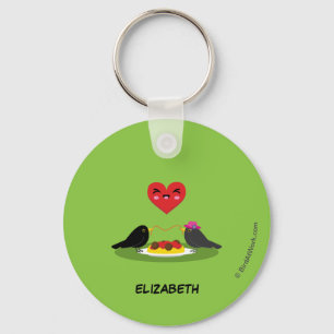 Spaghetti Meatball Romantic Date Jouw namen toev Sleutelhanger