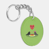 Spaghetti Meatball Romantic Date Sleutelhanger (Voorkant Links)